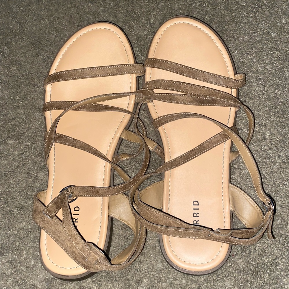 Torrid tan straps sandals size 13w